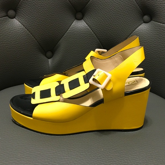 Orla Kiely Shoes - Orla Kiely Clarks Mary Patent Leather Wedge 7.5/8M